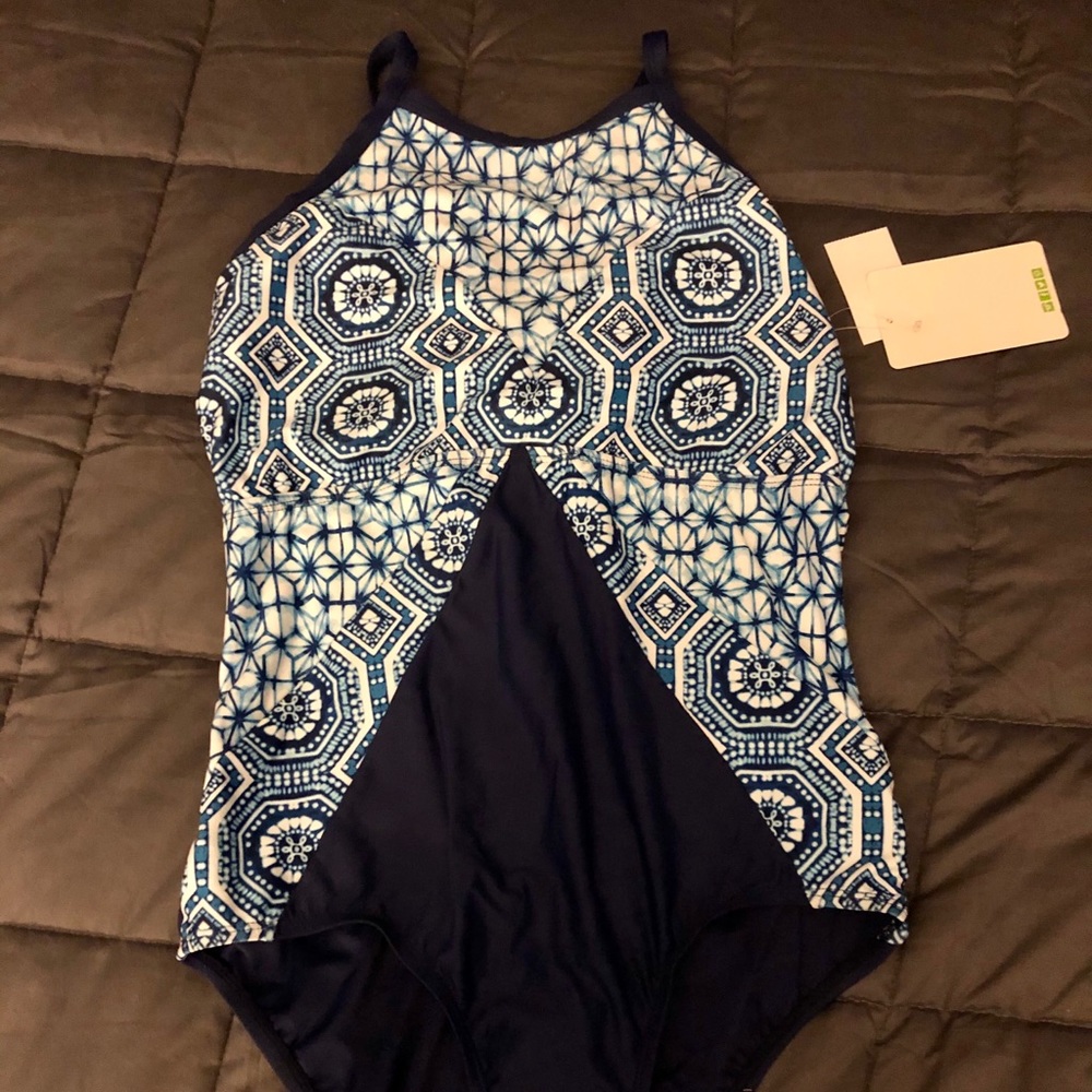 NWT blue bathing suit one piece